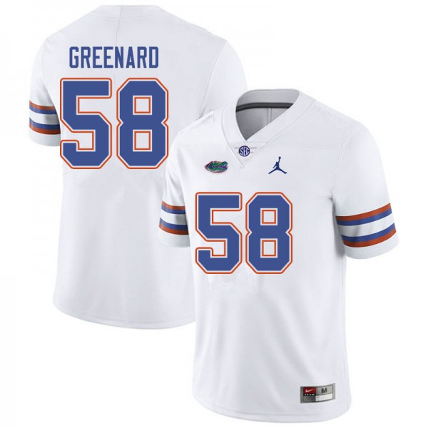Jordan Brand Men #58 Jonathan Greenard Florida Gators College Football Jersey White